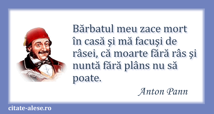 Anton Pann, proverb despre umor