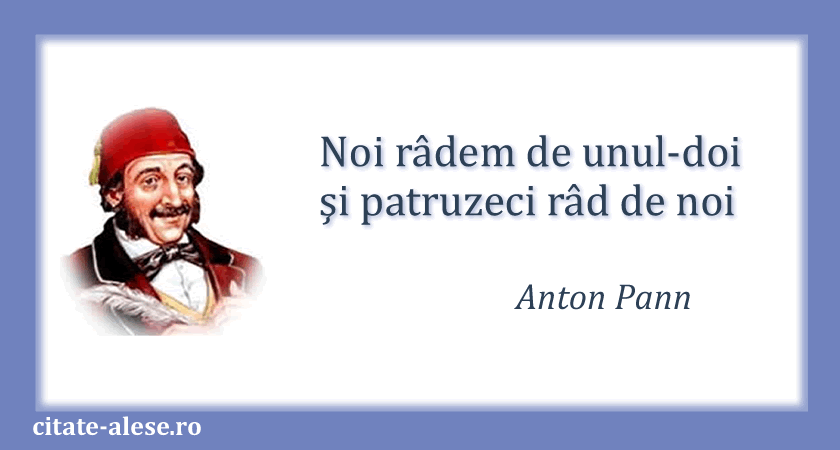 Anton Pann, proverb despre umor