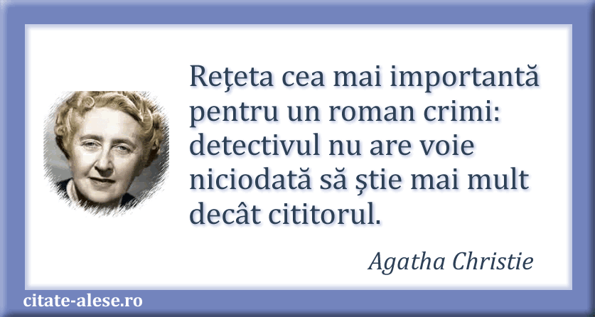 Agatha Christie, citat despre detectivi