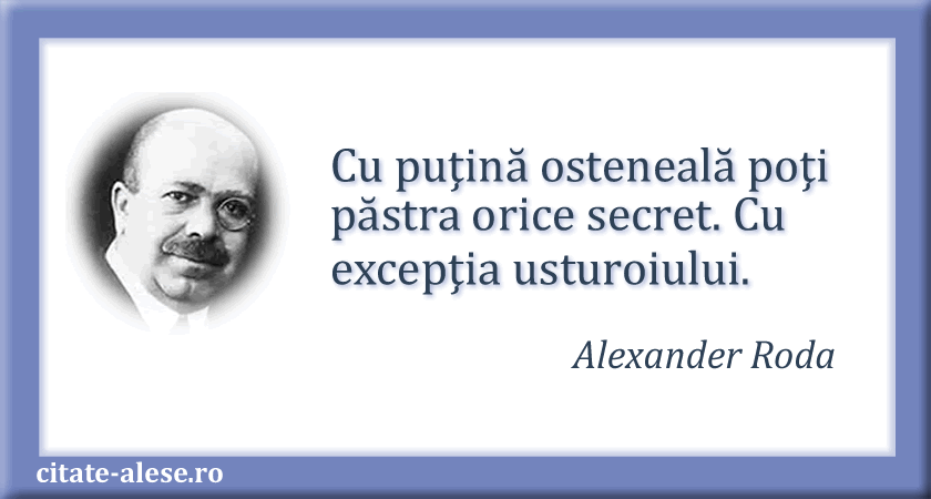 Alexander Roda, citat despre secrete