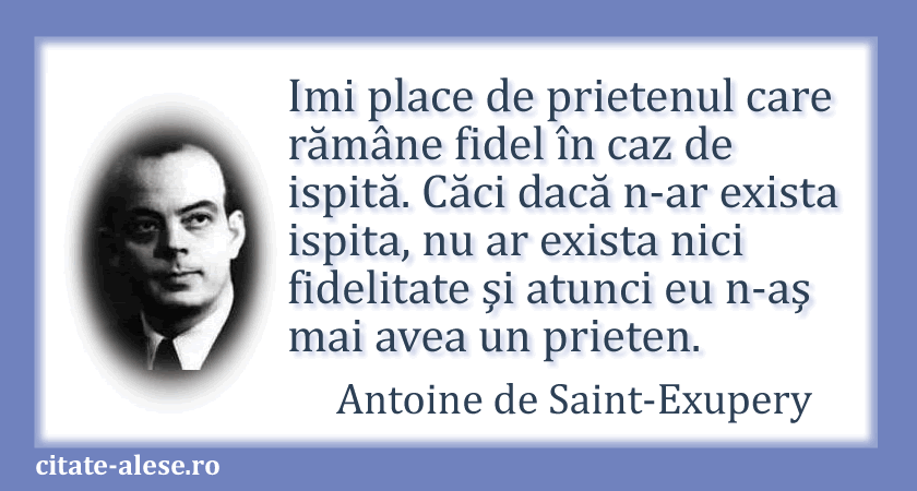 Antoine de Saint-Exupery, citat despre prieteni
