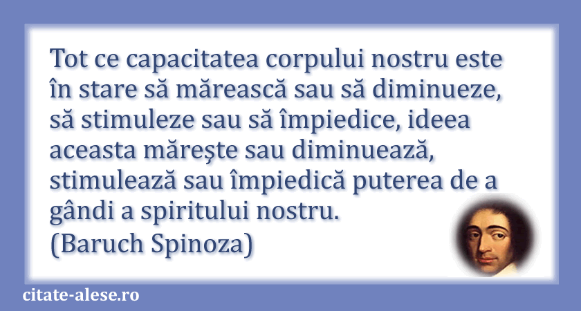 Baruch de Spinoza, citat despre spirit