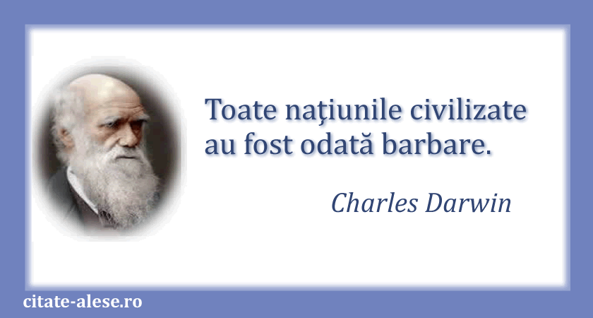 Charles Darwin, citat despre istorie