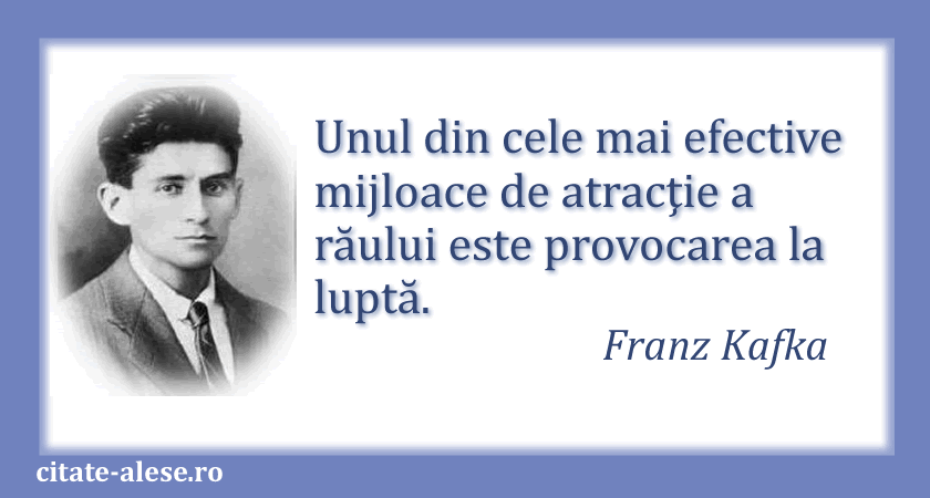 Franz Kafka, citat despre luptă