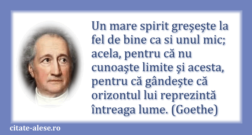Goethe, citat despre spirit