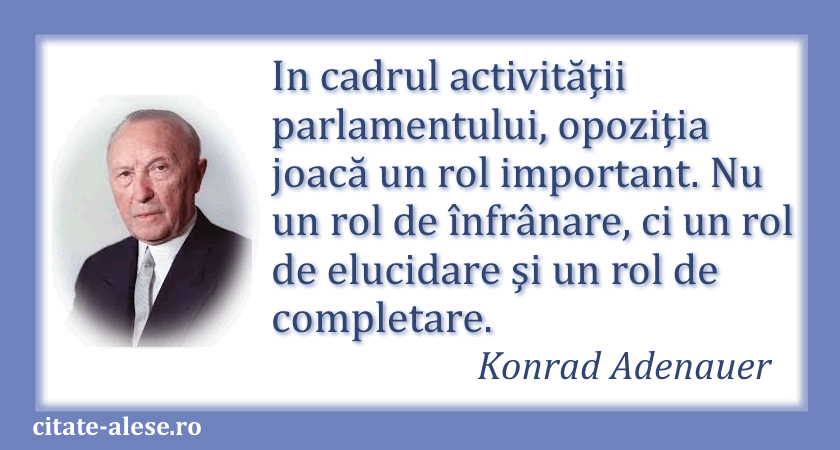 Konrad Adenauer, citat despre parlament