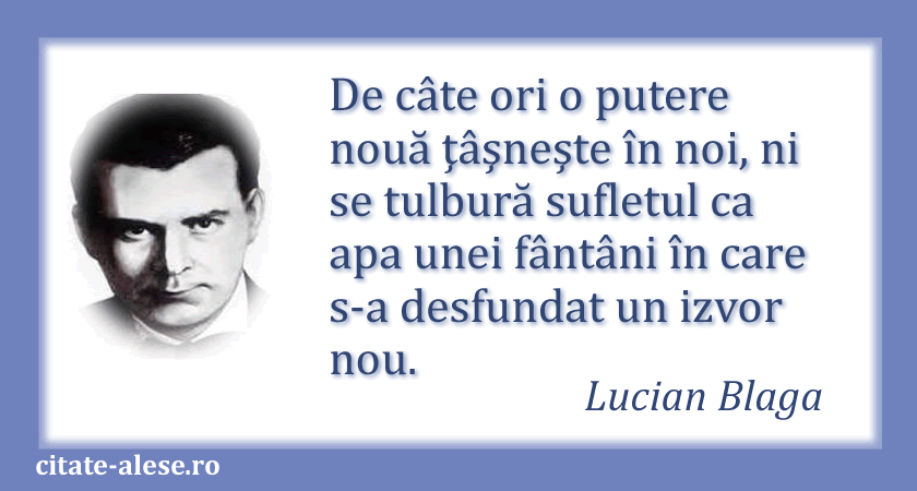 Lucian Blaga, citat despre putere