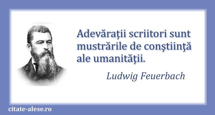 Ludwig Feuerbach, citat despre literatură