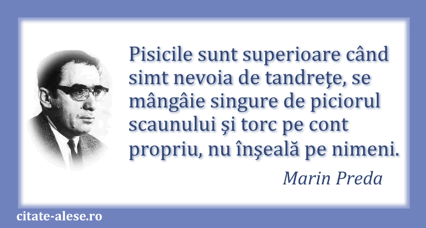 Marin Preda, citat despre sinceritate