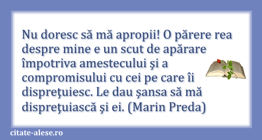 Marin Preda, citat despre opinie