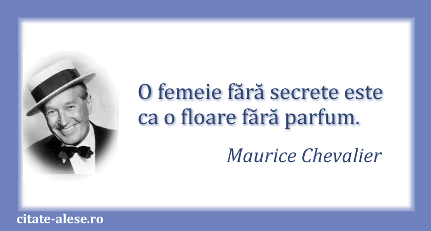 Maurice Chevalier, citat despre femei