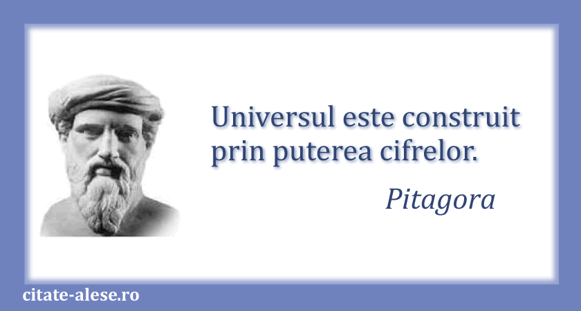 Pitagora, citat despre univers