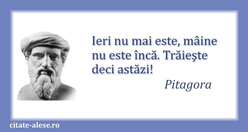 Pitagora, citat despre viaţă