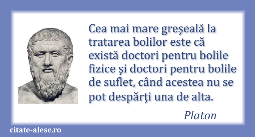 Platon, citat despre doctori