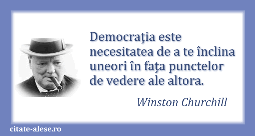 Winston Churchill, citat despre democraţie